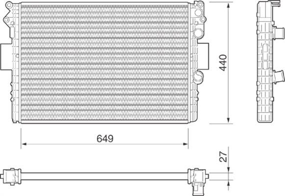 Magneti Marelli 350213183000 - Radiator, engine cooling autospares.lv