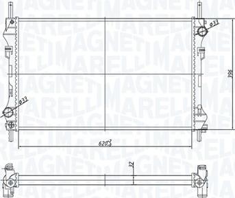 Magneti Marelli 350213183300 - Radiator, engine cooling autospares.lv