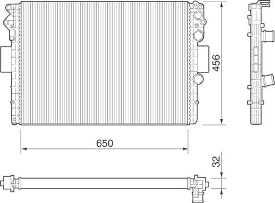 Magneti Marelli 350213182000 - Radiator, engine cooling autospares.lv