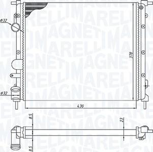 Magneti Marelli 350213187900 - Radiator, engine cooling autospares.lv
