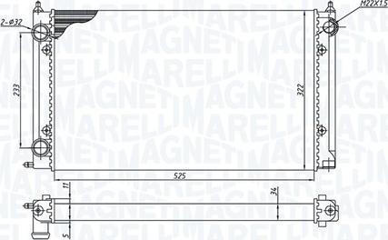 Magneti Marelli 350213187500 - Radiator, engine cooling autospares.lv