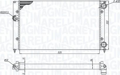 Magneti Marelli 350213187600 - Radiator, engine cooling autospares.lv