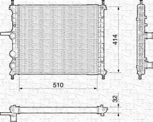 Magneti Marelli 350213187000 - Radiator, engine cooling autospares.lv