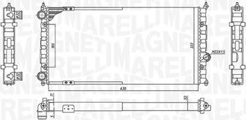 Magneti Marelli 350213187800 - Radiator, engine cooling autospares.lv