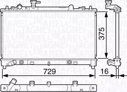 Magneti Marelli 350213134700 - Radiator, engine cooling autospares.lv