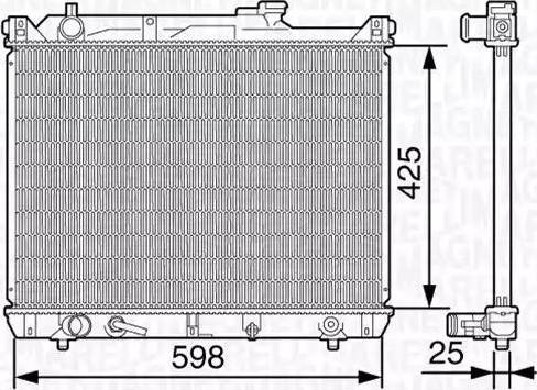 Magneti Marelli 350213136800 - Radiator, engine cooling autospares.lv