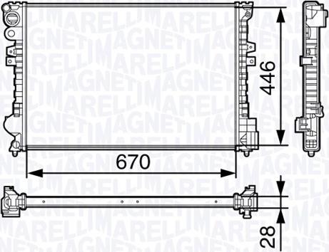 Magneti Marelli 350213131400 - Radiator, engine cooling autospares.lv