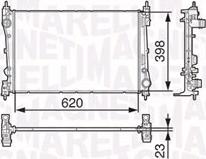 Magneti Marelli 350213131600 - Radiator, engine cooling autospares.lv