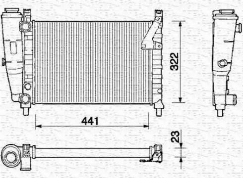 Magneti Marelli 350213131000 - Radiator, engine cooling autospares.lv