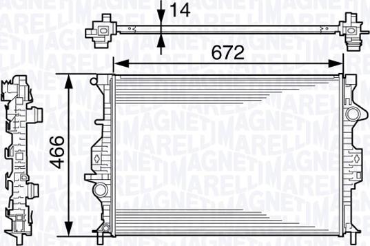 Magneti Marelli 350213138500 - Radiator, engine cooling autospares.lv