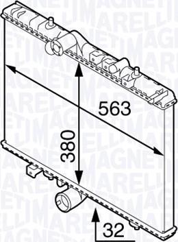 Magneti Marelli 350213138300 - Radiator, engine cooling autospares.lv