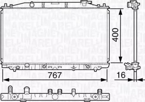 Magneti Marelli 350213133900 - Radiator, engine cooling autospares.lv