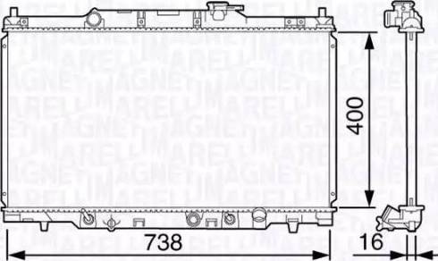 Magneti Marelli 350213133300 - Radiator, engine cooling autospares.lv