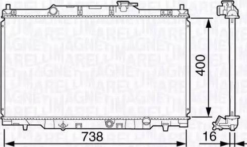 Magneti Marelli 350213133200 - Radiator, engine cooling autospares.lv