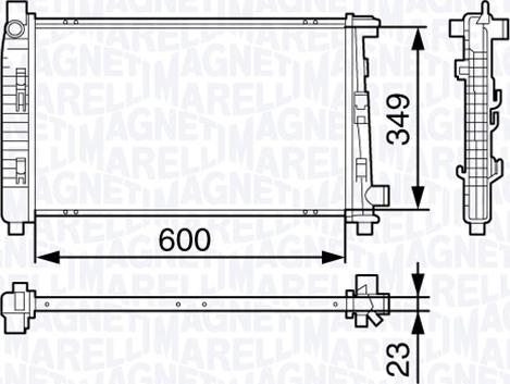 Magneti Marelli 350213132000 - Radiator, engine cooling autospares.lv