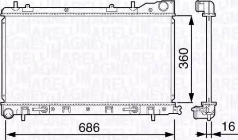 Magneti Marelli 350213132300 - Radiator, engine cooling autospares.lv