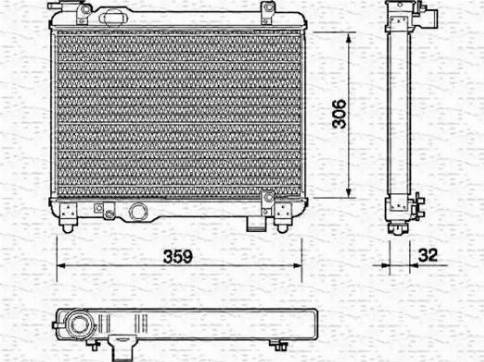 Magneti Marelli 350213137000 - Radiator, engine cooling autospares.lv