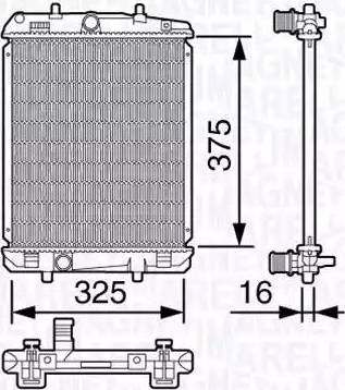 Magneti Marelli 350213137200 - Radiator, engine cooling autospares.lv