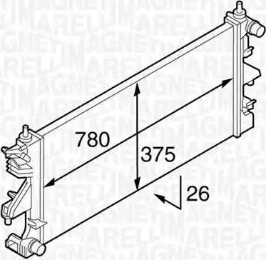 Magneti Marelli 350213129400 - Radiator, engine cooling autospares.lv