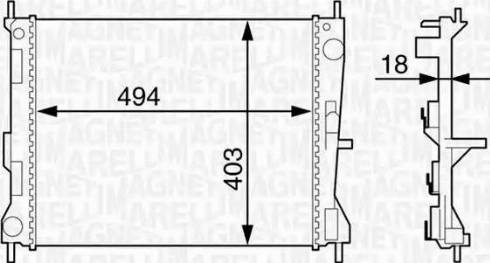 Magneti Marelli 350213129300 - Radiator, engine cooling autospares.lv