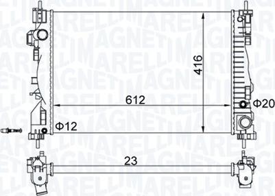 Magneti Marelli 350213129700 - Radiator, engine cooling autospares.lv