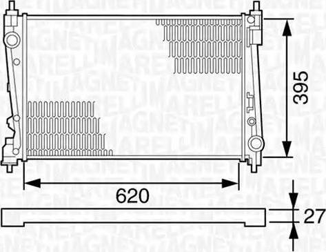 Magneti Marelli 350213124800 - Radiator, engine cooling autospares.lv