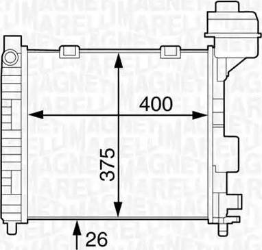 Magneti Marelli 350213125500 - Radiator, engine cooling autospares.lv