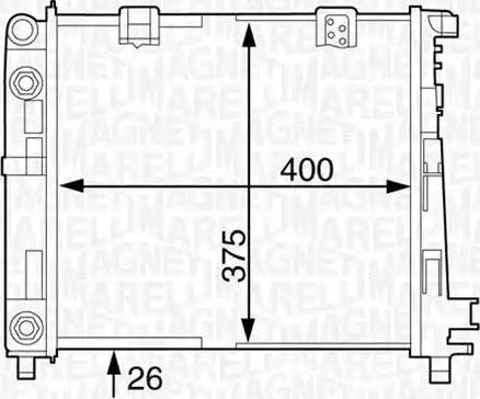 Magneti Marelli 350213125600 - Radiator, engine cooling autospares.lv