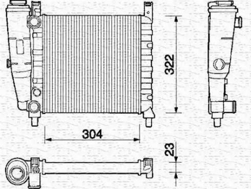 Magneti Marelli 350213125000 - Radiator, engine cooling autospares.lv