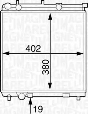 Magneti Marelli 350213125800 - Radiator, engine cooling autospares.lv