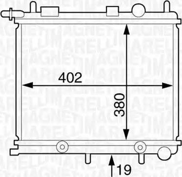 Magneti Marelli 350213125700 - Radiator, engine cooling autospares.lv