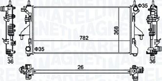 Magneti Marelli 350213126900 - Radiator, engine cooling autospares.lv