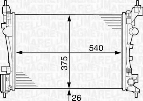 Magneti Marelli 350213126500 - Radiator, engine cooling autospares.lv