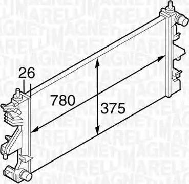 Magneti Marelli 350213126800 - Radiator, engine cooling autospares.lv