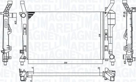 Magneti Marelli 350213126200 - Radiator, engine cooling autospares.lv