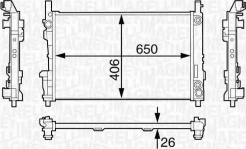 Magneti Marelli 350213126700 - Radiator, engine cooling autospares.lv