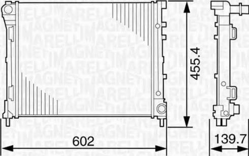 Magneti Marelli 350213120500 - Radiator, engine cooling autospares.lv