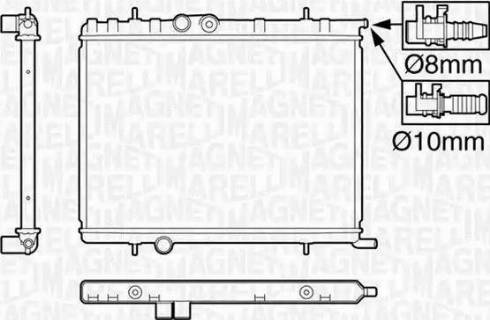 Magneti Marelli 350213120009 - Radiator, engine cooling autospares.lv