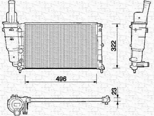 Magneti Marelli 350213120000 - Radiator, engine cooling autospares.lv