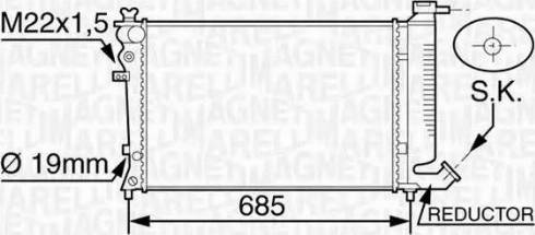 Magneti Marelli 350213120200 - Radiator, engine cooling autospares.lv