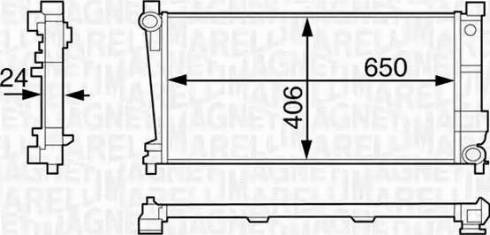 Magneti Marelli 350213121900 - Radiator, engine cooling autospares.lv