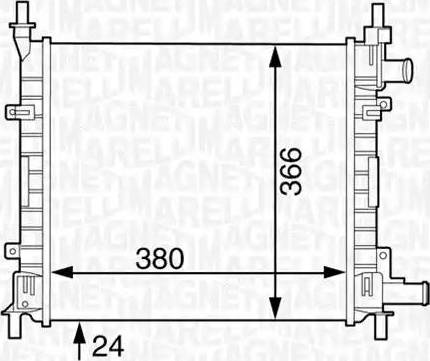 Magneti Marelli 350213121800 - Radiator, engine cooling autospares.lv