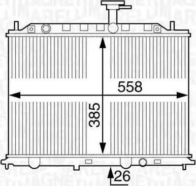 Magneti Marelli 350213128400 - Radiator, engine cooling autospares.lv