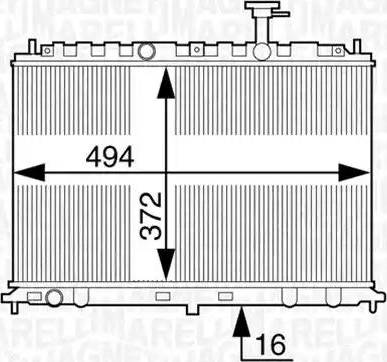 Magneti Marelli 350213128300 - Radiator, engine cooling autospares.lv