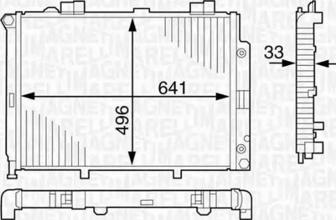 Magneti Marelli 350213123100 - Radiator, engine cooling autospares.lv