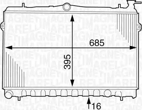 Magneti Marelli 350213123800 - Radiator, engine cooling autospares.lv