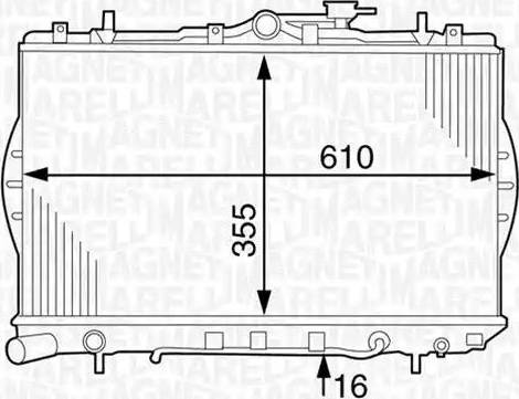 Magneti Marelli 350213123700 - Radiator, engine cooling autospares.lv