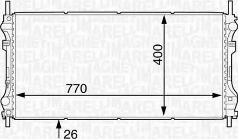 Magneti Marelli 350213122500 - Radiator, engine cooling autospares.lv