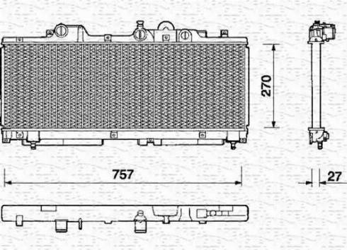 Magneti Marelli 350213122000 - Radiator, engine cooling autospares.lv