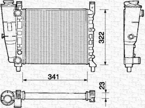 Magneti Marelli 350213127000 - Radiator, engine cooling autospares.lv